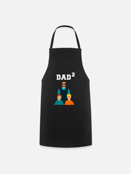 Vater 2 Söhne Vatertag Geschenk - Kochschürze - Schwarz