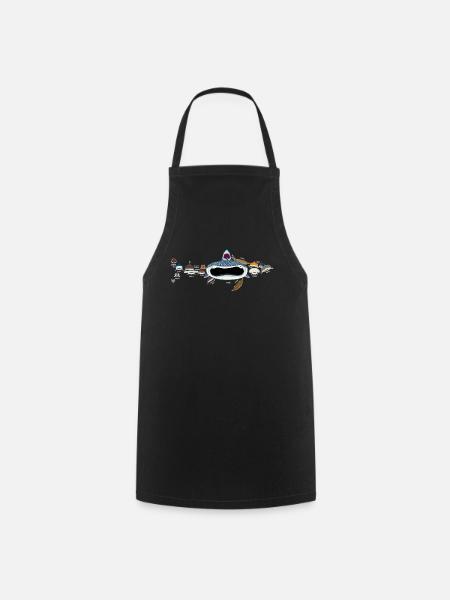 Shark, sharks, shark species as shark - Cooking Apron - black