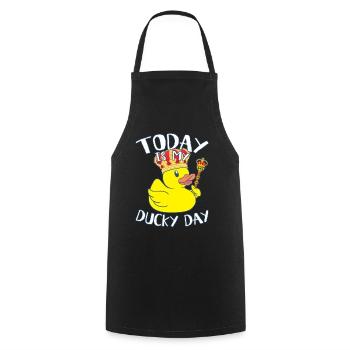 Today is My Ducky Day - Lucky day Royal Canards - Tablier de cuisine - noir - Devant - AI Model Male 185 dark (185cm)