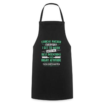 Cyber Ethical Hacker Everyday Cyber Hacking - Cooking Apron - black - Front - AI Model Male 185 dark (185cm)