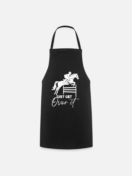 Cheval, chevaux, filles et chevaux - Tablier de cuisine - noir