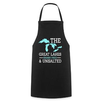 The Great Lakes, Us Lake - Cooking Apron - black - Front - AI Model Male 185 dark (185cm)