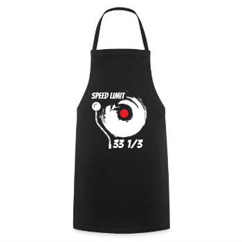 Vinyl Draws Audiophile Music - Cooking Apron - black - Front - AI Model Male 185 dark (185cm)
