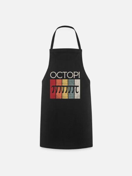 Octopi, PI, Math, Math Teacher Gift - Cooking Apron - black
