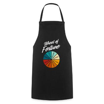 Wheel of Fortune, Go to Bed - Cooking Apron - black - Front - AI Model Male 185 dark (185cm)
