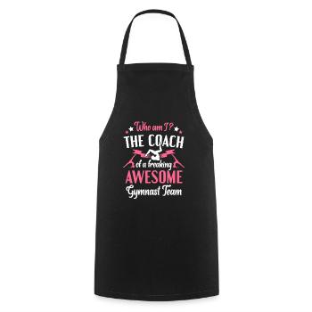 Gymnast Coach Gymnast Team Gymnastics - Cooking Apron - black - Front - AI Model Male 185 dark (185cm)