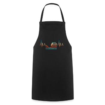 Montagnes russes, parc à thème - Tablier de cuisine - noir - Devant - AI Model Male 185 dark (185cm)