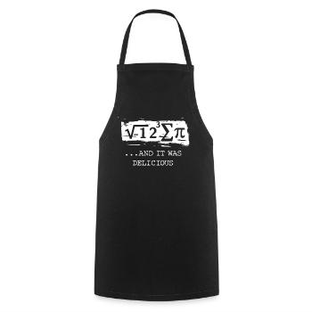 Eat some cake and it was delicious - Cooking Apron - black - Front - AI Model Male 185 dark (185cm)