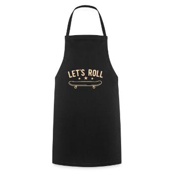 Skateboarder Let's Roll Skateboard - Cooking Apron - black - Front - AI Model Male 185 dark (185cm)