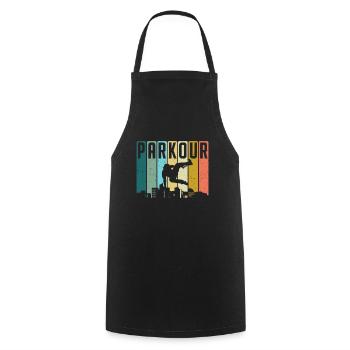 Free Running Colorful Free Runner Parkour - Cooking Apron - black - Front - AI Model Male 185 dark (185cm)