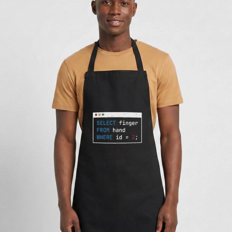 Hacking Code Cybersecurity Selected Finger Hacker Cooking Apron