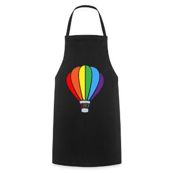 Hot air balloon, flying a hot air balloon - Cooking Apron - black - Front - AI Model Male 185 dark (185cm)