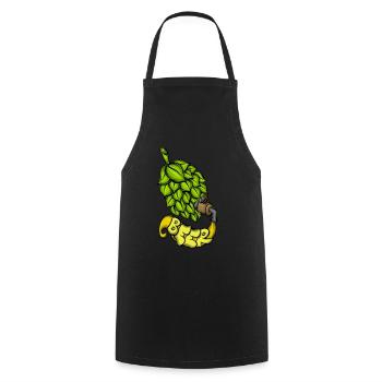 Amateur de bière Alcool Boire du houblon avec de la bière pression - Tablier de cuisine - noir - Devant - AI Model Male 185 dark (185cm)