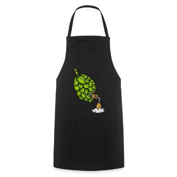 Amateur de bière Alcool Boire du houblon avec de la bière pression - Tablier de cuisine - noir - Devant - AI Model Male 185 dark (185cm)