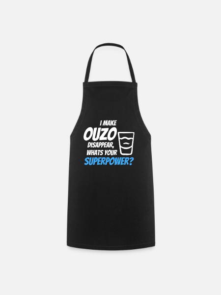 Ich Lasse Ouzo Verschwinden - Kochschürze - Schwarz