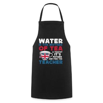 Tea lovers, tea drinkers, tea time - Cooking Apron - black - Front - AI Model Male 185 dark (185cm)