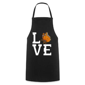 Monarch butterfly - Cooking Apron - black - Front - AI Model Male 185 dark (185cm)