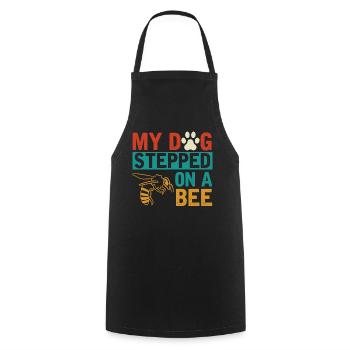 Mon chien a marché sur une abeille - Tablier de cuisine - noir - Devant - AI Model Male 185 dark (185cm)