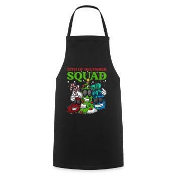 25th December Squad Sock Christmas Tree Gift - Cooking Apron - black - Front - AI Model Male 185 dark (185cm)