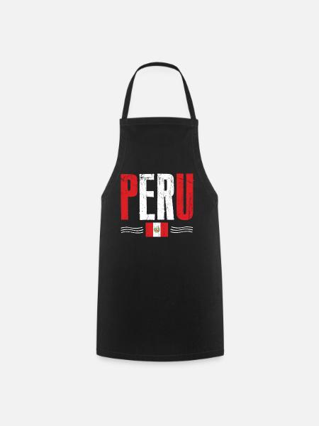 Peru Fan, Südamerika - Kochschürze - Schwarz