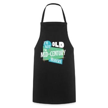 Je ne suis pas vieux, je suis moderne - Tablier de cuisine - noir - Devant - AI Model Male 185 dark (185cm)