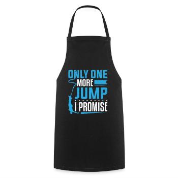 Nur noch ein Sprung verspreche ich Bungee-Jumping - Kochschürze - Schwarz - Vorne - AI Model Male 185 dark (185cm)