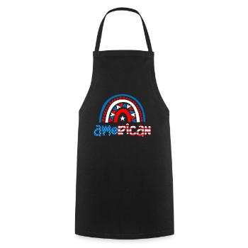 Amerika, Amerikanisches Patriot-Sternenbanner - Kochschürze - Schwarz - Vorne - AI Model Male 185 dark (185cm)