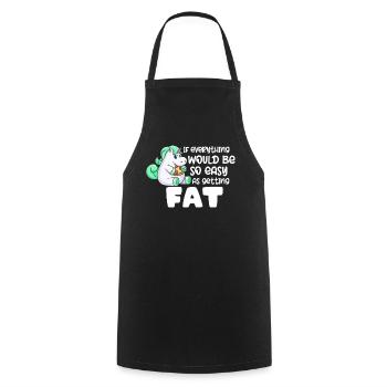 Si tout était aussi simple que de grossir - Tablier de cuisine - noir - Devant - AI Model Male 185 dark (185cm)