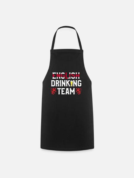 Englisches Trinkteam, England - Kochschürze - Schwarz