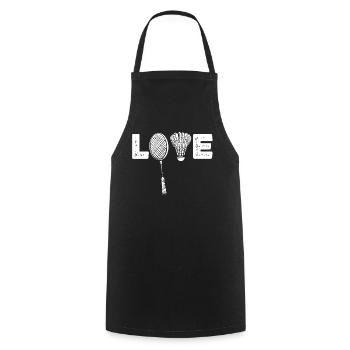 Badminton, Badminton players - Cooking Apron - black - Front - AI Model Male 185 dark (185cm)