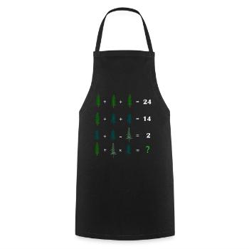 Math Teacher Equation - Cooking Apron - black - Front - AI Model Male 185 dark (185cm)