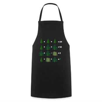 Math Teacher Equation - Cooking Apron - black - Front - AI Model Male 185 dark (185cm)