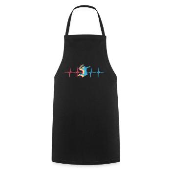 Badminton, Badminton players - Cooking Apron - black - Front - AI Model Male 185 dark (185cm)