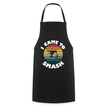 Badminton, Badminton players - Cooking Apron - black - Front - AI Model Male 185 dark (185cm)