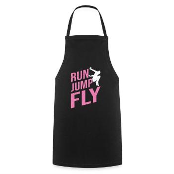 Free Running JRun Jump Fly Free Runner - Cooking Apron - black - Front - AI Model Male 185 dark (185cm)