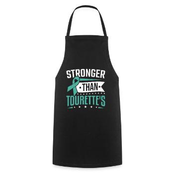 Tourette Syndrome Stronger Than Tourettes - Cooking Apron - black - Front - AI Model Male 185 dark (185cm)