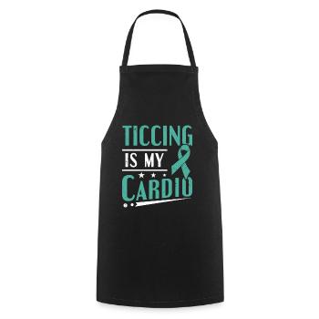 Tourettes Syndrome Ticcing Is My Cardio Tourette - Cooking Apron - black - Front - AI Model Male 185 dark (185cm)