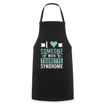 Tourettes I love Someone With Tourette Syndrome - Cooking Apron - black - Front - AI Model Male 185 dark (185cm)
