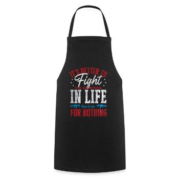 US patriotic quotes, patriot, patriots - Cooking Apron - black - Front - AI Model Male 185 dark (185cm)