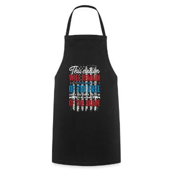 US patriotic quotes, patriot, patriots - Cooking Apron - black - Front - AI Model Male 185 dark (185cm)