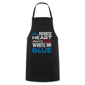 US patriotic quotes, patriot, patriots - Cooking Apron - black - Front - AI Model Male 185 dark (185cm)