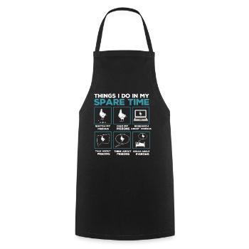 Élevage de pigeons, colombophiles, pigeons - Tablier de cuisine - noir - Devant - AI Model Male 185 dark (185cm)