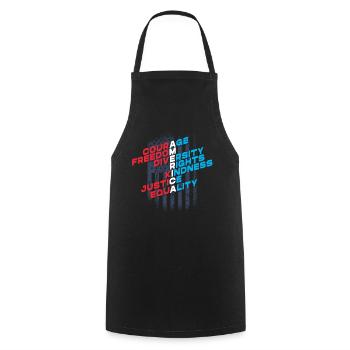 Patriotic American Citizen, Freedom - Cooking Apron - black - Front - AI Model Male 185 dark (185cm)