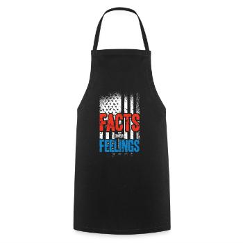 Drapeau américain, faits sur les sentiments - Tablier de cuisine - noir - Devant - AI Model Male 185 dark (185cm)