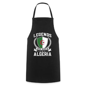 Vintage Design Algerische Flagge Algerien - Kochschürze - Schwarz - Vorne - AI Model Male 185 dark (185cm)