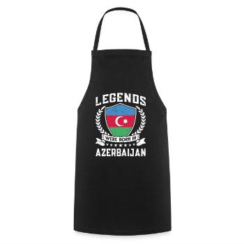 Drapeau rétro azerbaïdjanais Azerbaïdjan - Tablier de cuisine - noir - Devant - AI Model Male 185 dark (185cm)