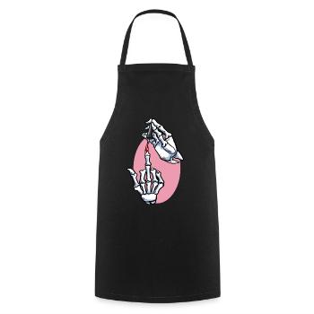 Nail Artist Skeleton Hands Nail Polish Nail Tech - Cooking Apron - black - Front - AI Model Male 185 dark (185cm)