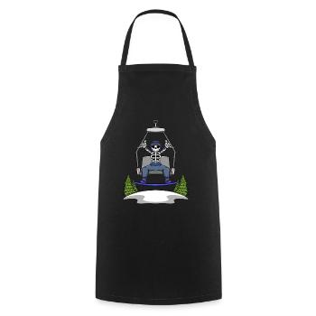 Snowboarder Winter Sports Snowboarding Skeleton - Cooking Apron - black - Front - AI Model Male 185 dark (185cm)