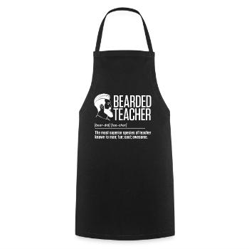 Bearded Teacher Who Teaches School Life - Cooking Apron - black - Front - AI Model Male 185 dark (185cm)
