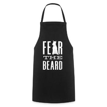 Fear the beard Schnauzer lover - Cooking Apron - black - Front - AI Model Male 185 dark (185cm)